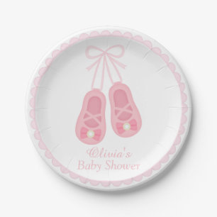 Mooie Meisjes Schoenen Ballerina Baby Shower Benod Papieren Bordje