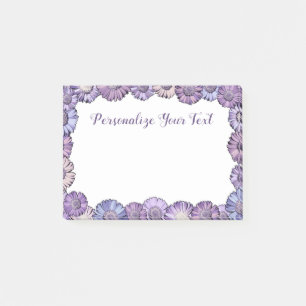 Mooie meisjesachtige bloemenrand pastel boho aange post-it® notes