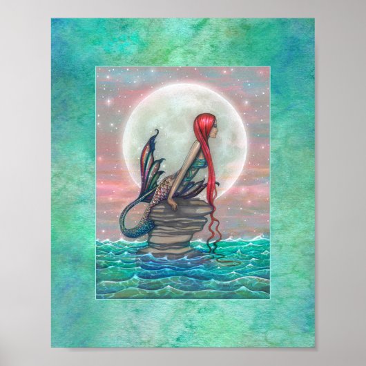Mooie Mermaid Fantasy Art van Molly Harrison Poster (Voorkant)