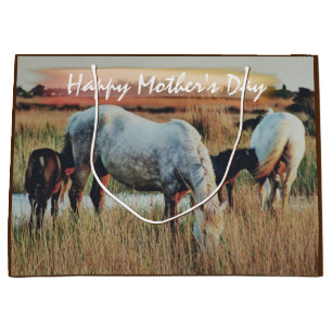 Mooie merries en veulens paard scène moederdag groot cadeauzakje