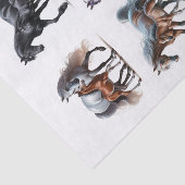 Mooie merries met hun veulens Fussy Cuts Tissuepapier (Detail)