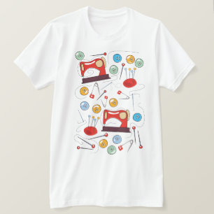 Mooie met de hand getekende naaipatroon t-shirt