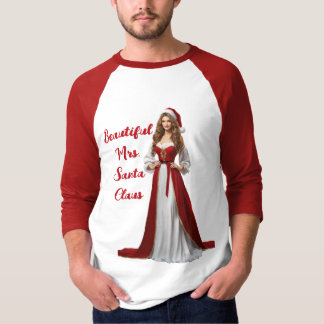 Mooie mevrouw Santa Claus T-shirt