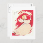 Mooie  Mid Century Mod Angel Briefkaart (Voorkant / Achterkant)