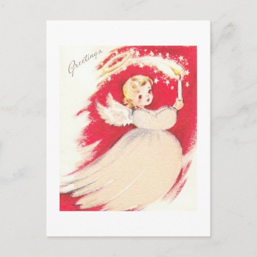 Mooie  Mid Century Mod Angel Briefkaart (Voorkant)