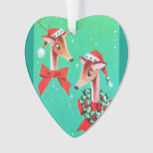 Mooie middenrendierrennen ornament (voorkant)