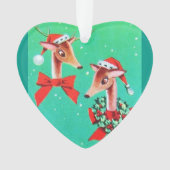 Mooie middenrendierrennen ornament (voorkant)