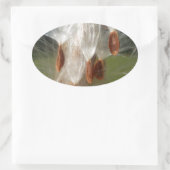 Mooie Milkweed Magic: een Skyward Flight Design Ovale Sticker (Tas)