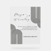 Mooie minimale ringen Warming Bruiloft Acryl Bord (Voorkant)