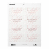 Mooie minimalistische monogram etiket (Full Sheet)