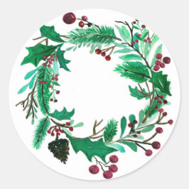 Mooie mistletoe met schaarste ronde sticker
