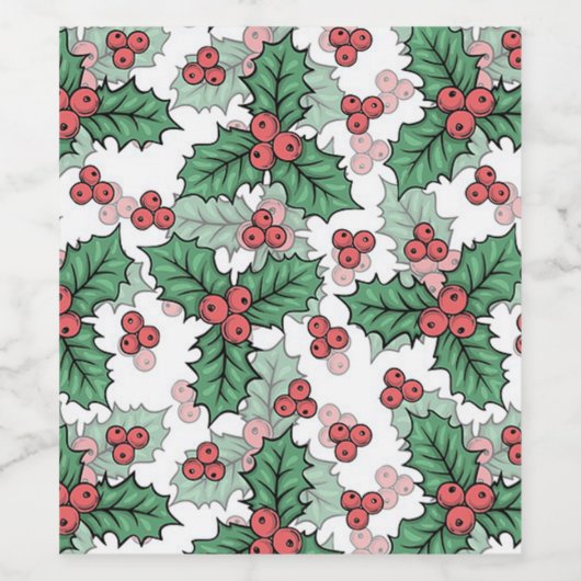 Mooie Mistletoe Wijn Etiket (Enkel label)