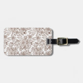 Mooie Mocha Mousse  Bloemen Bagagelabel (Voorkant horizontaal)