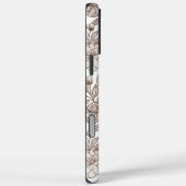 Mooie Mocha Mousse Bloemen Case-Mate iPhone Case (Achterkant / Rechts)