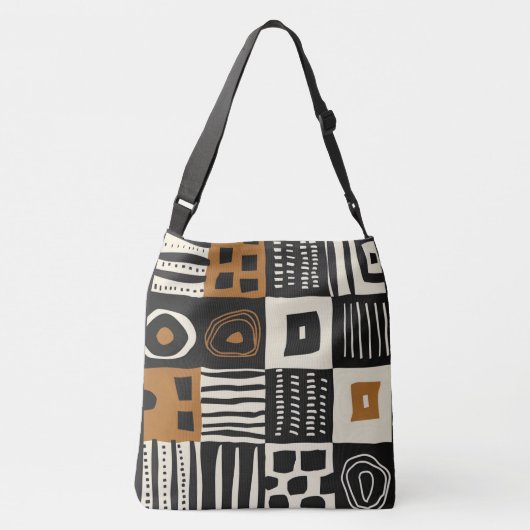 Mooie modderdoek Afrikaanse print Crossbody Tas (Achterkant)