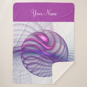 Mooie moderne Abstracte fractale kunstroze naam Sherpa Deken