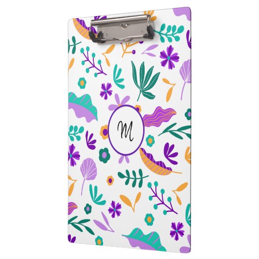 Mooie moderne bloemen en bladeren klembord (Links)