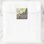 Mooie  moderne bloemgrijs bruiloft zegels (Tas)