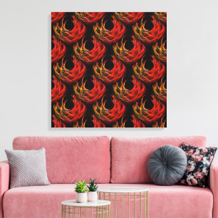 Mooie moderne boho elegante abstracte kunstpatroon canvas afdruk