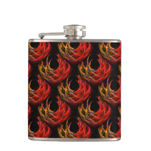 Mooie Moderne Boho Elegante Abstracte Kunstpatroon Heupfles