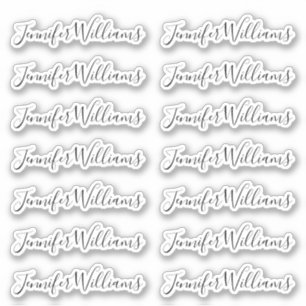 Mooie + Moderne Calligrafie Script Naam Sticker