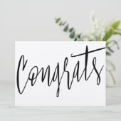 Mooie moderne chique "Congrats" Kaart (Staand voorkant)