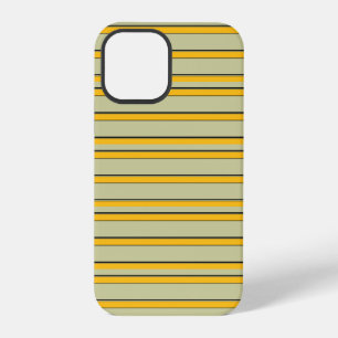 Mooie moderne gele strepen iPhone 12 pro hoesje