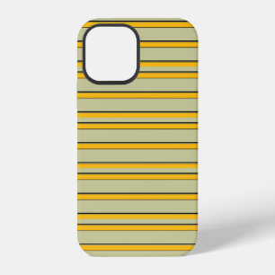 Mooie moderne gele strepen iPhone 12 hoesje