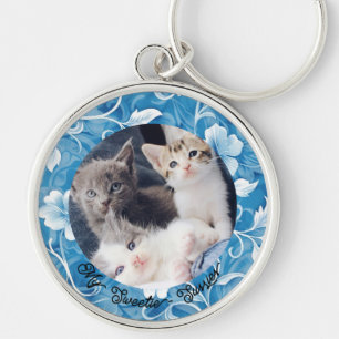 Mooie moderne gepersonaliseerde sleutelhanger voor