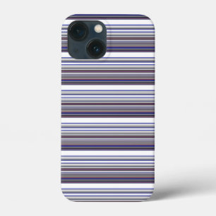 Mooie moderne grijsblauwe strepen iPhone 13 mini hoesje