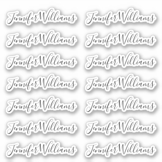 Mooie + moderne kalligrafie script naam sticker (Voorkant)