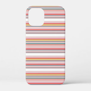 Mooie moderne kleurrijke strepen iPhone 12 mini hoesje