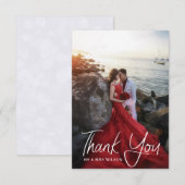 Mooie moderne script | Dank je foto kaart (Voorkant / Achterkant)