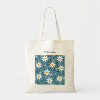 Mooie Moderne Vrouwelijke Gepersonaliseerde Bloem  Tote Bag