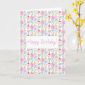 Mooie Moderne Waterverf Monogram Wildbloem Kaart (Gele Bloem)