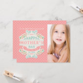 Mooie Moederdag fotokaart Kaart (Voorkant / Achterkant in situ)