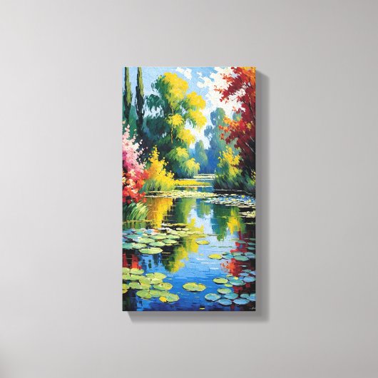 Mooie moeras zomer canvas muurkunst afdruk (Voorkant)