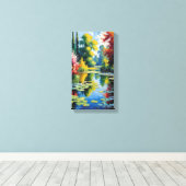 Mooie moeras zomer canvas muurkunst afdruk (Insitu (Houten vloer))
