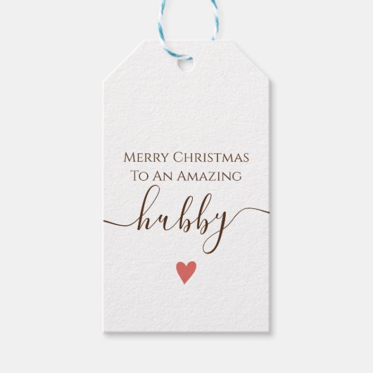 Mooie momenten Hubby Vrolijk Kerstfeest Cadeaulabel (Voorkant)