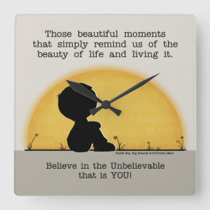 Mooie momenten vierkante klok