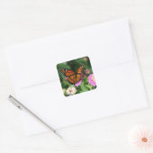 Mooie Monarch Butterfly Vierkante Sticker (Envelop)