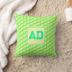 Mooie monogram aangepaste kussen voor vriendin
