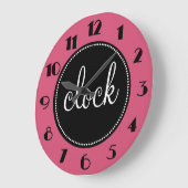 Mooie monogram Gepersonaliseerd klok (Hoek)