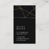 Mooie Monogram Greenery Waterverf Diamant Cre Visitekaartje (Achterkant)