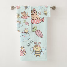 Mooie monogram handschets kunstwerk Roze Blauw Kin