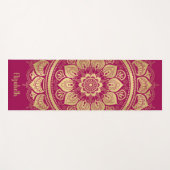 Mooie Monogram heet Roze Gold Mandala Yoga Mat (Voorkant (horizontaal))