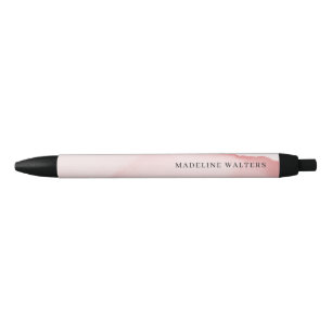 Mooie Monogram Roze Waterverf Uniek Zwarte Inkt Pen