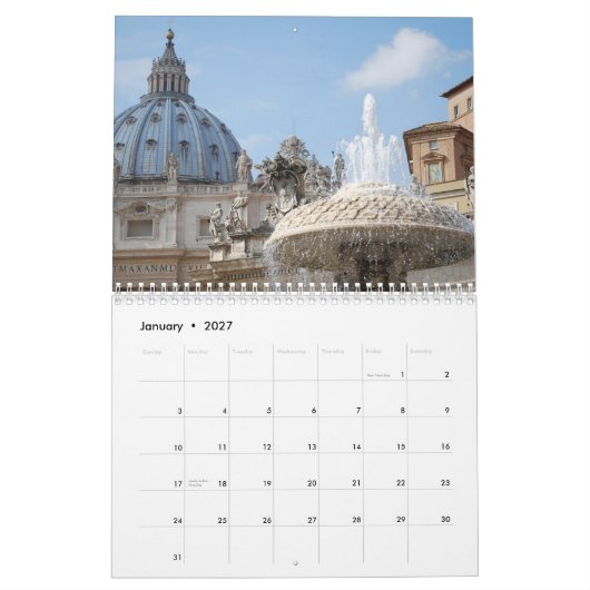 Mooie monumentenarchitectuur Rome Italië 2015 Kalender (Jan 2027)