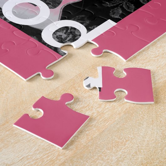 Mooie mooie Afrikaanse Gitaar Grijswaarden Motief Legpuzzel (Zijkant)