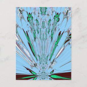 Mooie mooie Aqua Blue Amazing Floral Motive Art Briefkaart